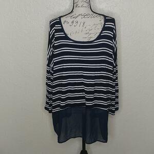 Cha Cha Vente Striped Top Size 2X